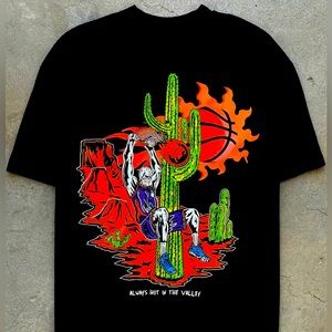 If He’ll Had A Basketball Team Skull T-Shirt Vintage XL Ebony New